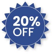 20% off garage flooring discount badge