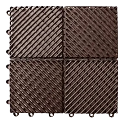 Brown interlocking garage floor tile (2)