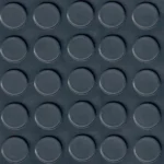 Close-up of dark grey coin pattern garage flooring