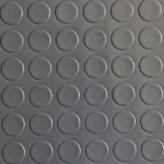Close-up of slate grey coin pattern garage flooring