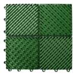 Green interlocking garage floor tile (2)