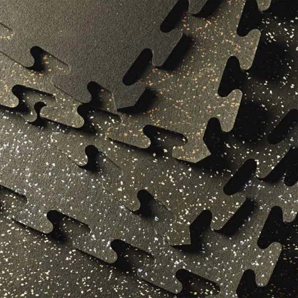 Garage Flooring Tiles 7 Interlocking black rubber garage flooring tiles with white flecks